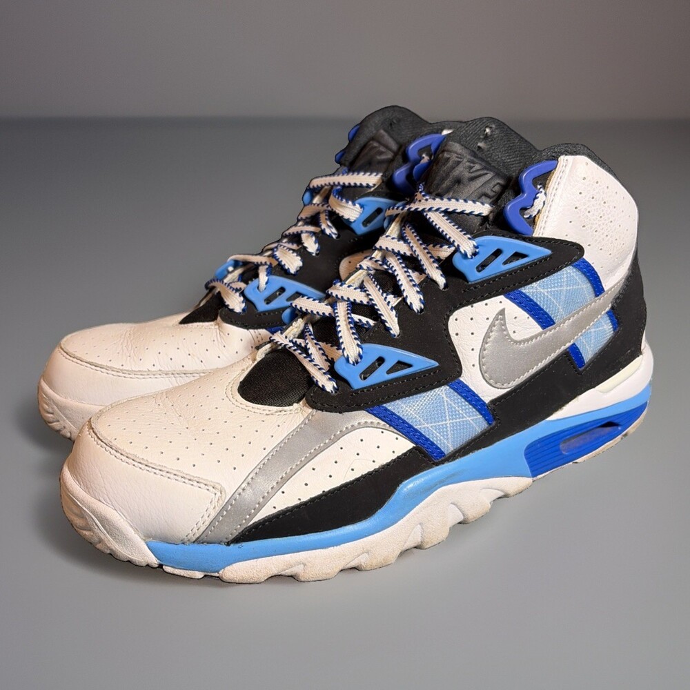 Nike Air Trainer SC High White Blue Men's Sneakers Royals DQ7646-100 Sz 9.5